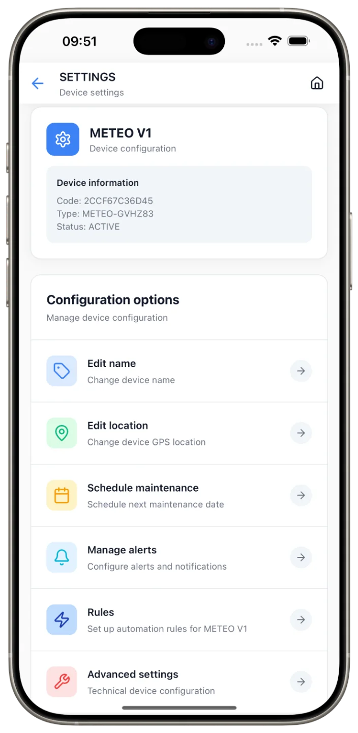 Remote configuration panel